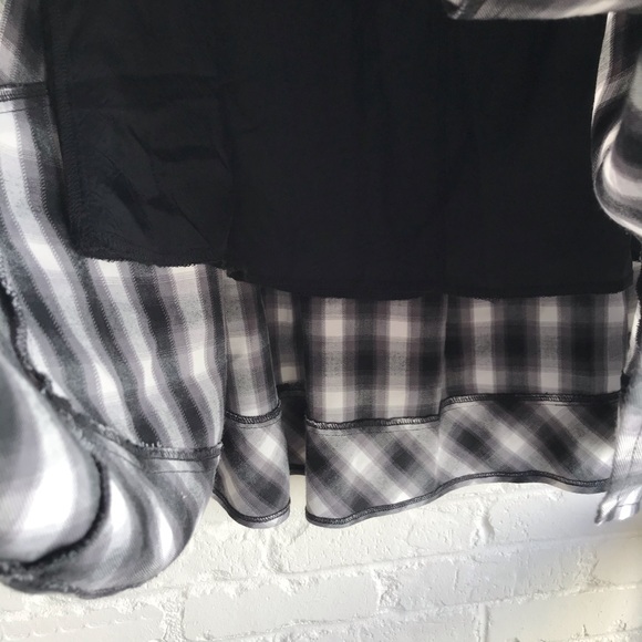 Ethyl black and white plaid midi skirt sZ 4 Medium - Picture 7 of 8
